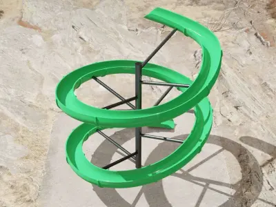 Water Slide Low-poly 3D model order