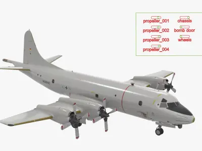  German Navy P3 Orion ASW Aircraft Rigged 