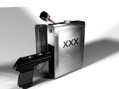 Spy Flask Low-poly 3D model