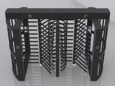 Double revolving gate  3D model