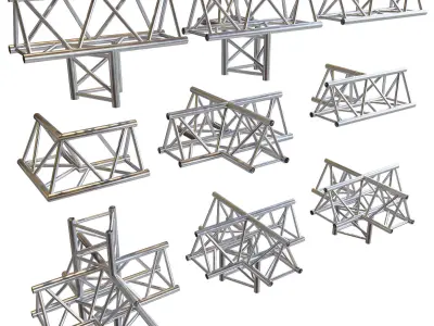 Truss square prefabricated 3D model