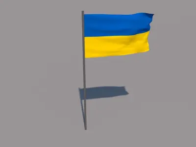 Flag of 40 different countries Low-poly 3D model