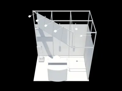 exhibition stand design 3D model