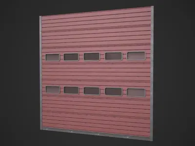 Garage Sliding Door Low-poly 3D model