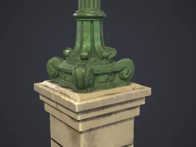 Street light Low-poly 3D model 44