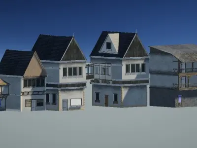 Medieval Houses Free 3D model