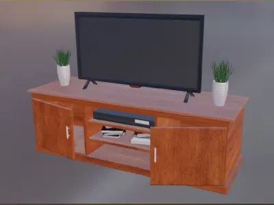 TV table Low-poly 3D model