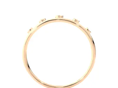 Light Minimalist Diamond Ring 3D print model