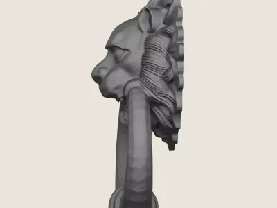 Lion Head Decorative Art 3D print model