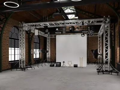 Loft Photo Studio scene 2 3D model