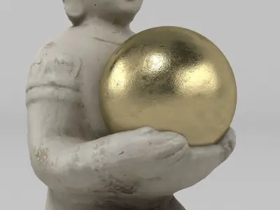 Buddha Statue Figurine 003 3D model