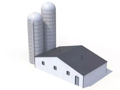 Farm Building 21 PBR Low-poly 3D model