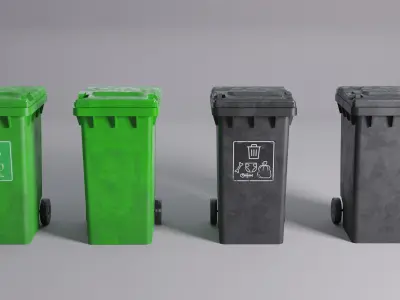 the dumbster Low-poly 3D model