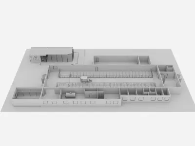 Dairy farm and poultry farm 3D model
