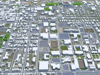 Springfield Missouri USA Low-poly 3D model