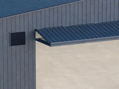 Aircraft Hangar metal 3D model