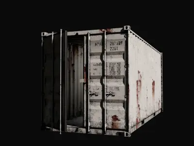 Shipping container Low-poly 3D model shop