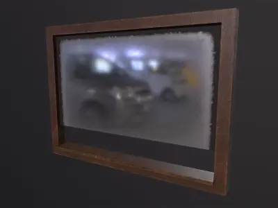 Window Old Reception 3D Model Low-poly 3D model