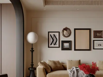 apartment interior scenes           3D model