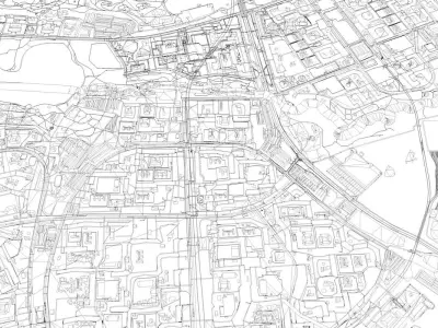 Moscow City of Russia Low-poly 3D model