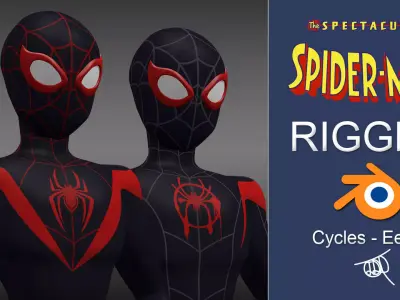 Spectacular Spider - Man Miles Morales Package Low-poly 3D model