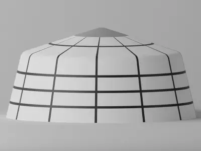 Cartoon Mongolian Yurt 2 3D model