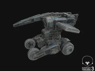 scifi-model537 futuristic robot 3D model