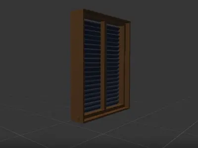 Low poly window Low-poly 3D model