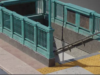 Subway entrance 3D model