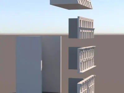 Haussmann building for PRINT 3D print model