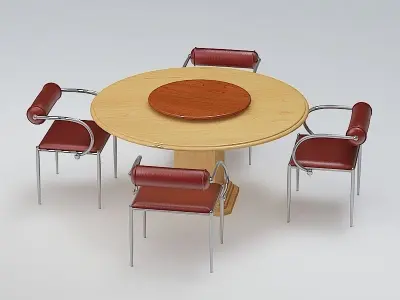 Chair and Table Set 3D model