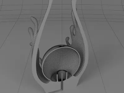 Table lamp splash 3d print 3D print model