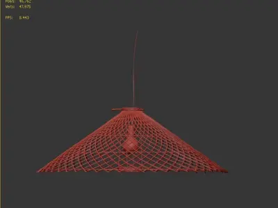 bamboo lamp 38 3D model