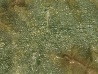 Seoul - Topography Terrain 3D City 3D Model Pack