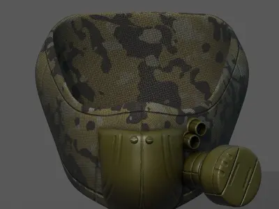 Gas mask respirator scifi futuristic ver 2 Low-poly 3D model Low-poly 3D model