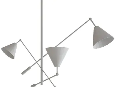 Sinatra three light fixtures hanging from ceiling 3D model