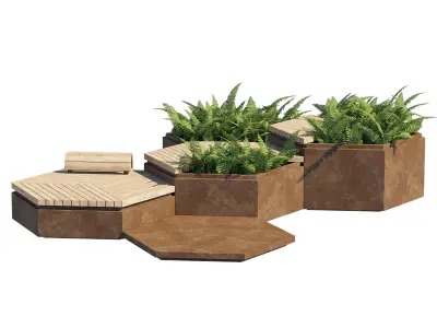 Solid Hex Podium 3D model