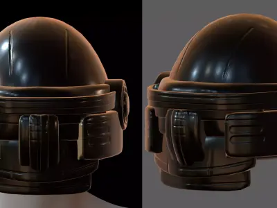 Gas mask helmet 3d model scifi Low-poly  Low-poly 3D model 356
