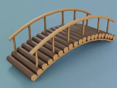Cartoon Bridge 7 3D model