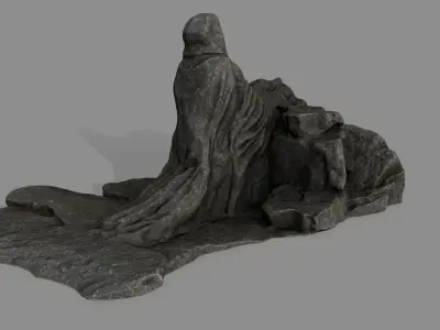 Jesus lord of rings statue Low-poly 3D model