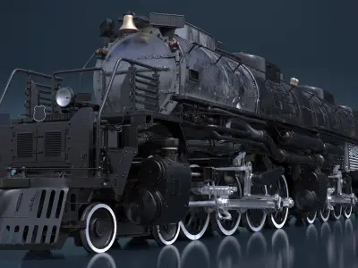  Worn Locomotive Rigged for Cinema 4D 