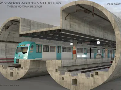  EUROPEAN MODEREN    STATION AND TUNNEL DESIGN 3D model