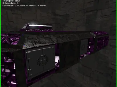 3D Sci-fi Spaceship1 NH Low-poly 3D model