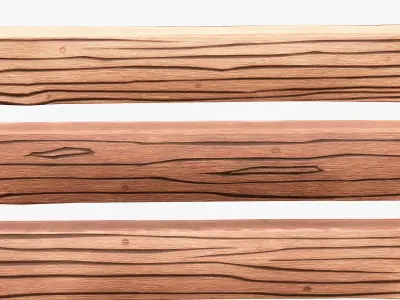 Wood Planks Low-poly 3D model