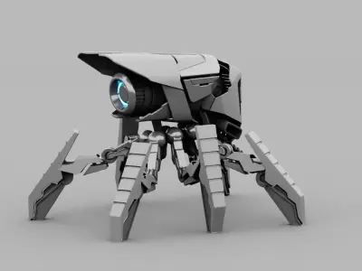 Fly robot  rigged character 3D model