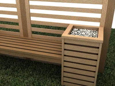 Planter Bench 3d 3D model