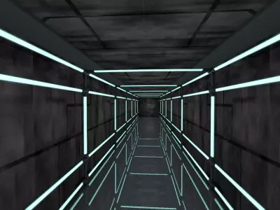 Sci Fi Tunnel 3D model 52
