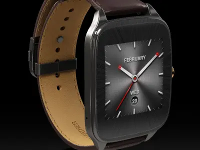 Asus ZenWatch 2 WI501Q smartwatch Low-poly 3D model