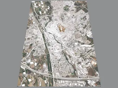 Cityscape Perpignan France 3D model
