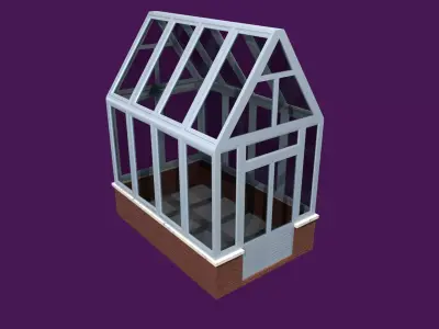 Greenhouse  Low-poly 3D model
